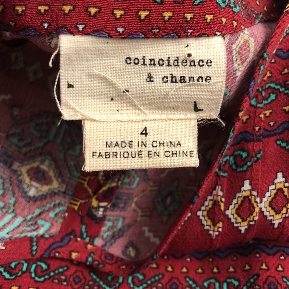 Coincidence and Chance rust multicolor short romp… - image 8